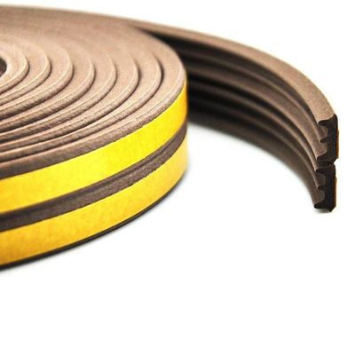 الأبواب والنوافذ اللاصق الذاتي EPDM الإسفنج المطاطية شريط الختم في الألوان مع ارتفاع كومة من 3-25mm وعرض من 3-50mm