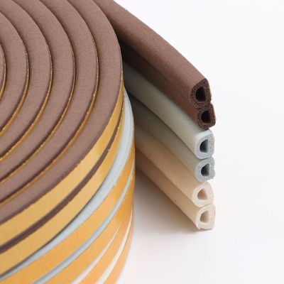 الأبواب والنوافذ اللاصق الذاتي EPDM الإسفنج المطاطية شريط الختم في الألوان مع ارتفاع كومة من 3-25mm وعرض من 3-50mm