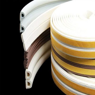 100% PP مطاط السيليكون Pvc شريط الختم المسطح المطبع Epdm الباب النافذة شكل E