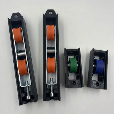 الألوان أبيض/غيرها من الأدوات الثقيلة عجلة الباب المنزلق المزدوج