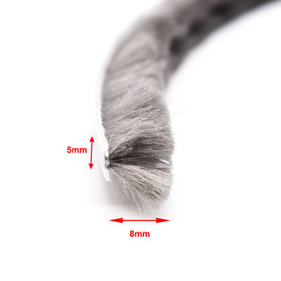 PP Fin Aluminum Windows and Doors Weather Strip Brush Seal for Apartment ارتفاع كومة 3-25mm / عرض 3-50mm
