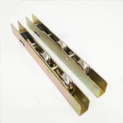 الباب المنزلق UPVC النافذة الدوارة عجلات مزدوجة الفولاذ المقاوم للصدأ الحديث للنزول السلس