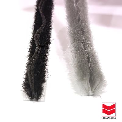 ألومنيوم الباب والنوافذ الصوف كومة الطقس شريط مع مقاومة ضوضاء الزعانف غير المنسوجة