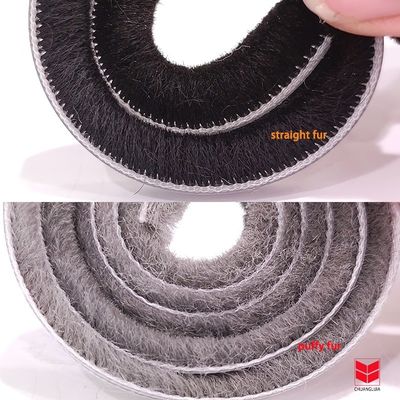 3-25mm ارتفاع كومة مضاد للطقس شريط السيليكون الشريط الطقس الفرشاة لألومنيوم الباب النافذة خندق