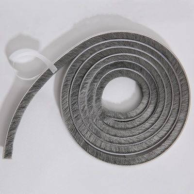 3-25mm ارتفاع كومة رمادي أسود صوف مخصص كومة الباب والنوافذ الطقس شريط ذاتية مع و ISO9001 2008 شهادة